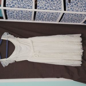 Lacey "City Chic" White Lace Dress  size 14 womens